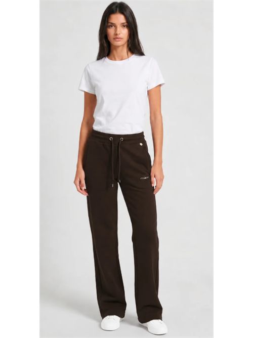 Pantaloni jogging a gamba dritta Met Met | M13 105PTMORO